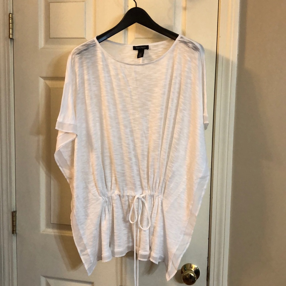 Burn-out flowy top with tie
